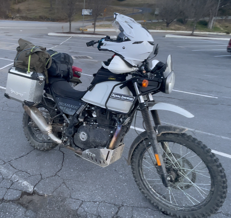 bike packed down with gear